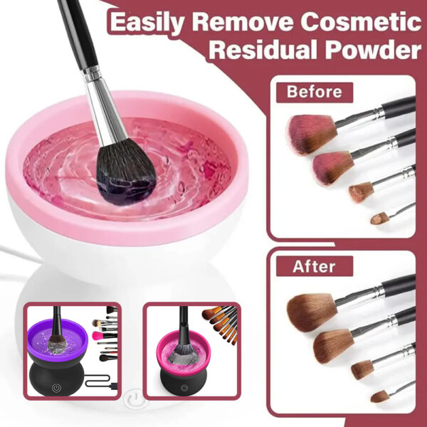 Ultimate 1-Piece Electric Makeup Brush Cleaner Machine – Portable Automatic USB Device for All Sizes