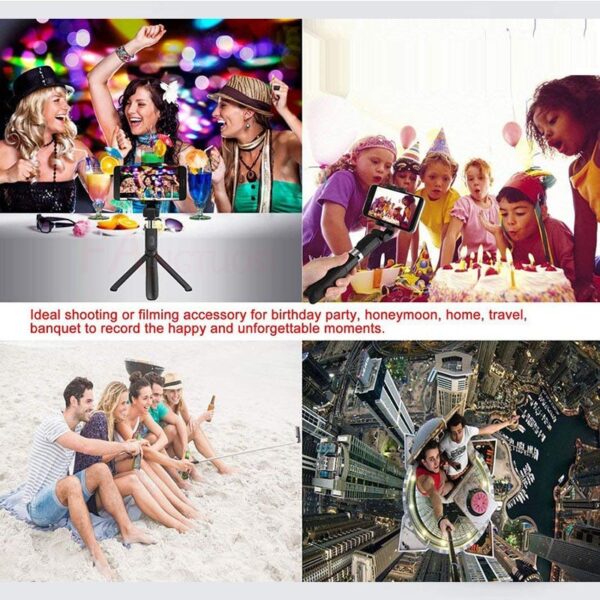 Amazing Bluetooth Selfie Stick – 360° Universal Tripod Bracket for iPhone & Android Phones with 10M Bluetooth Remote
