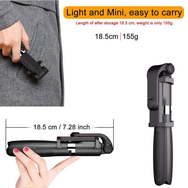 Amazing Bluetooth Selfie Stick – 360° Universal Tripod Bracket for iPhone & Android Phones with 10M Bluetooth Remote