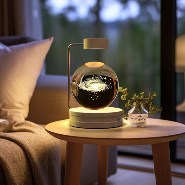 Magical Crystal Ball Night Light – 3D Cosmic Dinosaur LED USB Bedside Lamp for Home & Birthday Gifts