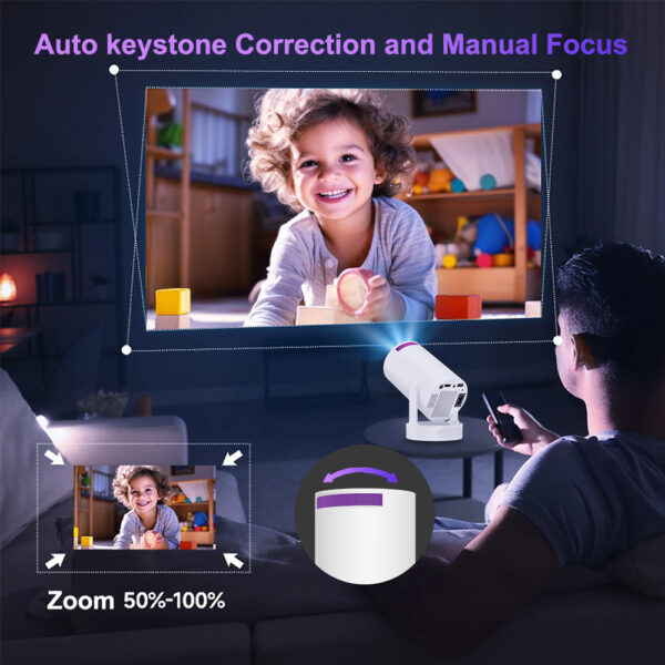 Best Portable Mini Projector – Smart HD Android Home Projector Gun (WXGA 1280×800)