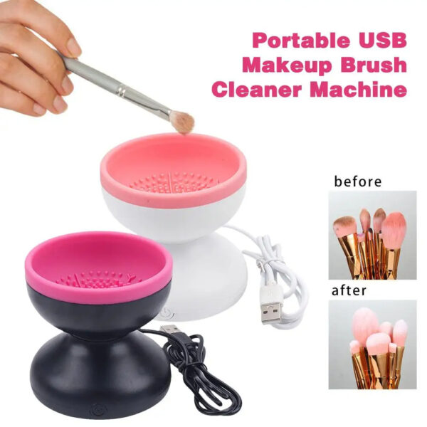 Ultimate 1-Piece Electric Makeup Brush Cleaner Machine – Portable Automatic USB Device for All Sizes