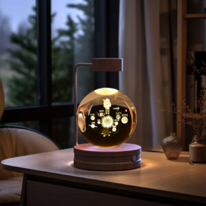 Magical Crystal Ball Night Light – 3D Cosmic Dinosaur LED USB Bedside Lamp for Home & Birthday Gifts - Image 12