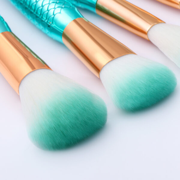 Premium 11pcs Mermaid Makeup Brushes Kit – Professional Cosmetic Brush Set for Flawless Face, Eyes & Lips