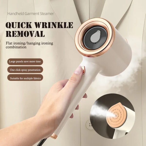 Portable Garment Steamer – Powerful Wrinkle Removal for Home & Travel (Fast Heat & Easy Use)