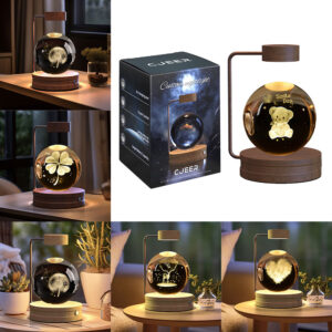 Magical Crystal Ball Night Light – 3D Cosmic Dinosaur LED USB Bedside Lamp for Home & Birthday Gifts