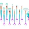 Premium 11pcs Mermaid Makeup Brushes Kit – Professional Cosmetic Brush Set for Flawless Face, Eyes & Lips