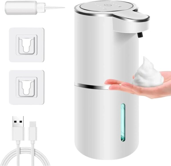 Automatic Touchless Foaming Soap Dispenser 380ml – USB Rechargeable Sensor Pump