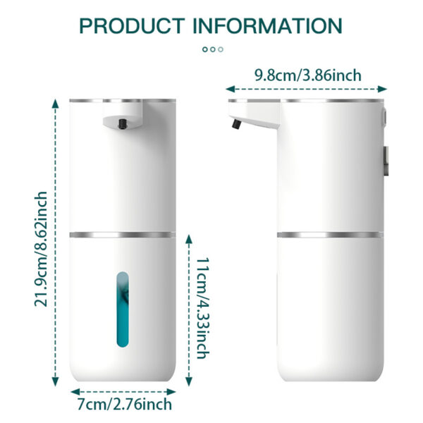 Automatic Touchless Foaming Soap Dispenser 380ml – USB Rechargeable Sensor Pump