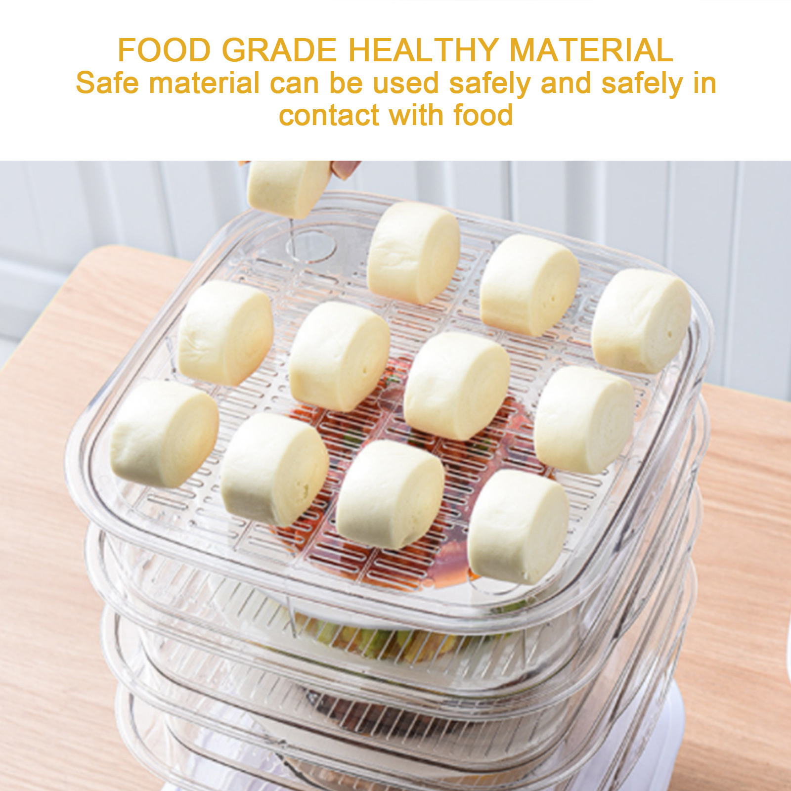 Multi-layer Dish Cover Heat Preservation Kitchen Cover Dining Table Leftover Storage Box Transparent Stack Cooking Hood Steamer - Image 5