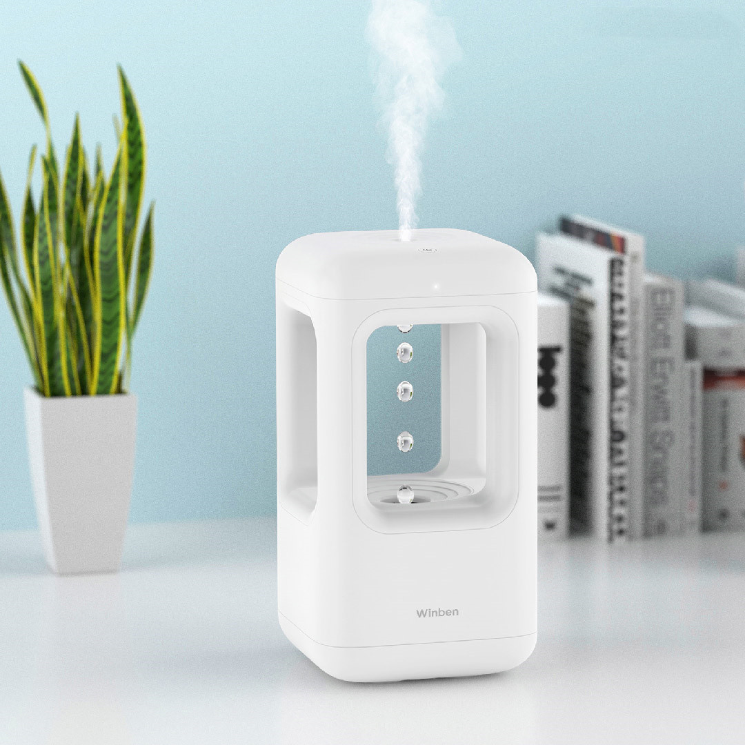 New Air Humidifier Home Quiet Bedroom Anti-Gravity Water Drop Humidifier Atmosphere Light - Image 8