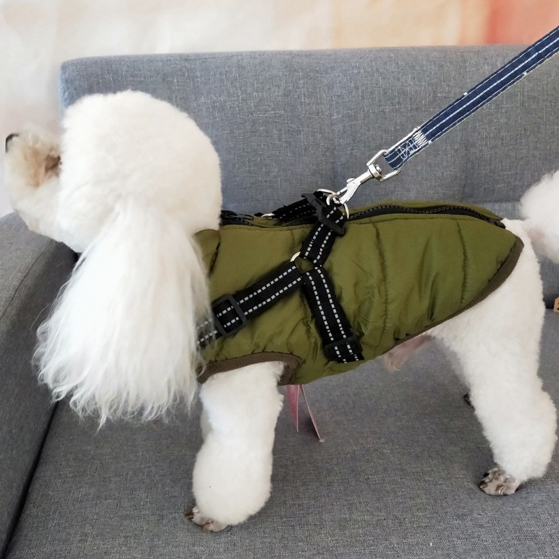 Waterproof Dog Clothes Winter Dog Coat With Harness Warm Pet Clothing Big Dog Jacket Chihuahua Labrador Coat Costume - Image 7