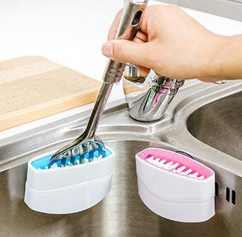 Creative Kitchen Knife And Fork Chopsticks Cleaning Brush With Suction Cup Fruit And Vegetable Cleaning Brush Kitchen Cleaning Brush - Image 4