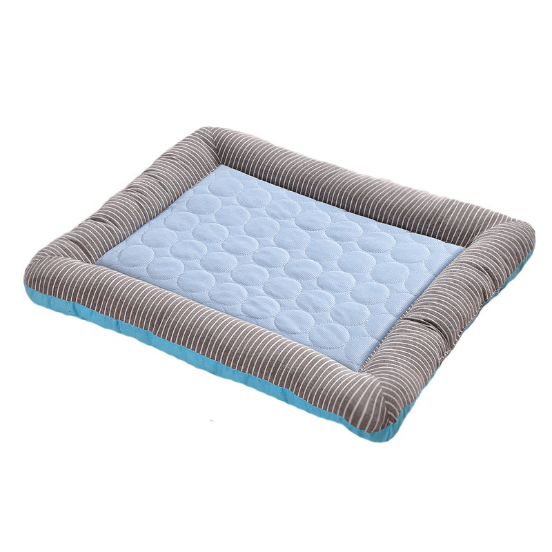 Pet Cooling Pad Bed For Dogs Cats Puppy Kitten Cool Mat Pet Blanket Ice Silk Material Soft For Summer Sleeping Blue Breathable - Image 7