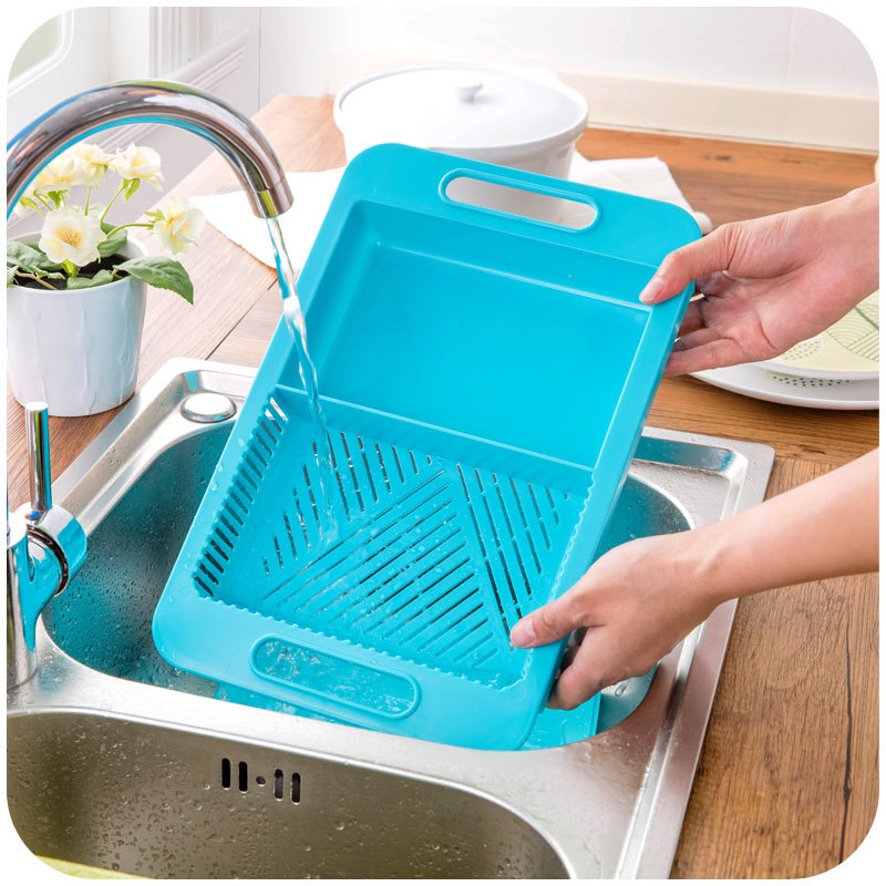Multifunction Kitchen Chopping Blocks Sinks Drain Basket Cutting Board Vegetable Meat Tools Kitchen Accessories Chopping Board - Image 7