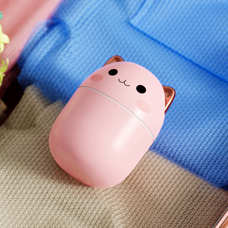 Air Humidifier Cute Cat Ultra-Silent USB Office Household Bedroom Car Aromatherapy Air Purifier With Led Cool Mist Spray - Image 5