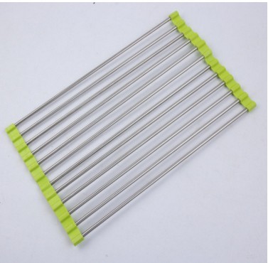 Folding Kitchen Drain Sink Rack Stainless Steel - Image 10