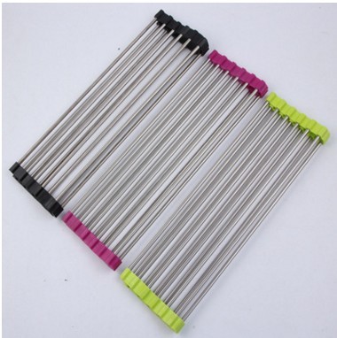 Folding Kitchen Drain Sink Rack Stainless Steel - Image 3