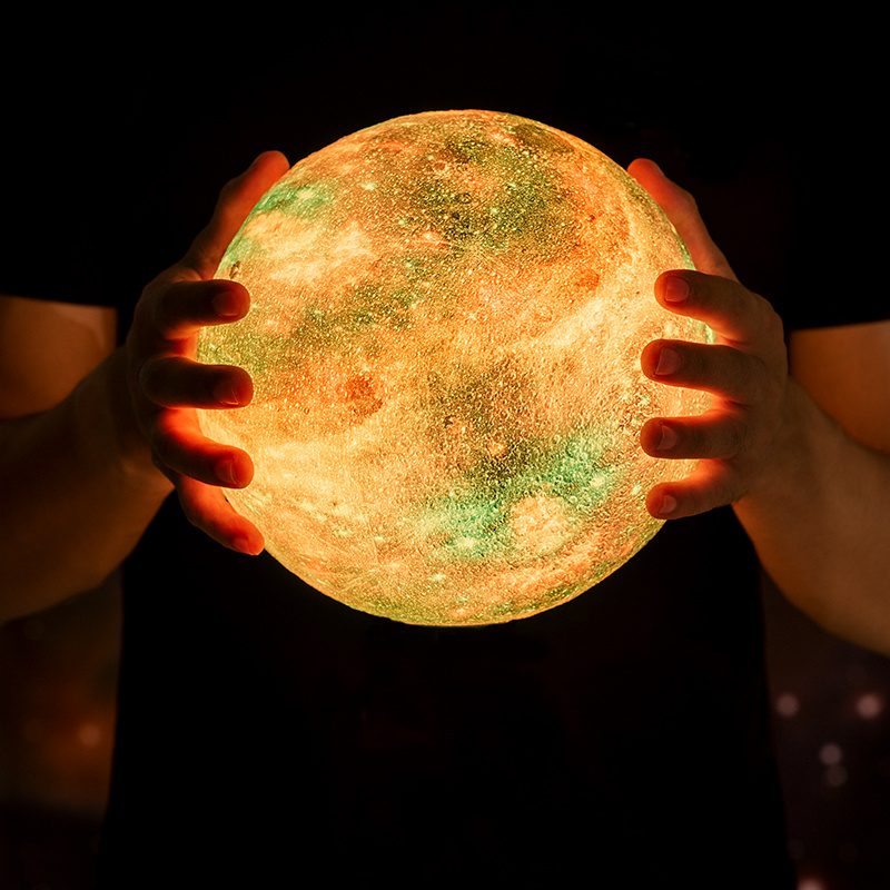 LED USB Star Galaxy Moon Lamp Stand Remote 3D Bedroom Night Light USB LED Earth Planet Lamp - Image 4