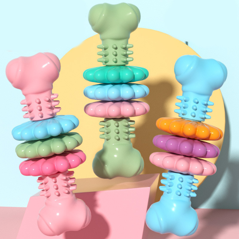 Dog Chew Toy Dog Bone Type Dogs Teeth Cleaning Toys Indestructible TPR Bone Chewing Bite Resistant Teething Toys Pet Products - Image 8