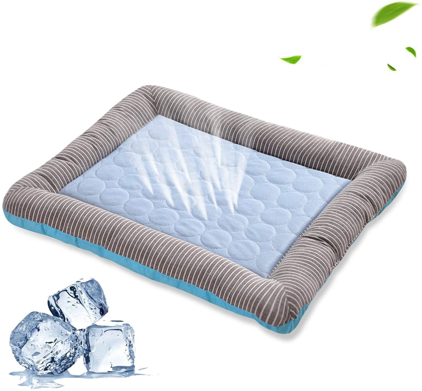 Pet Cooling Pad Bed For Dogs Cats Puppy Kitten Cool Mat Pet Blanket Ice Silk Material Soft For Summer Sleeping Blue Breathable - Image 2