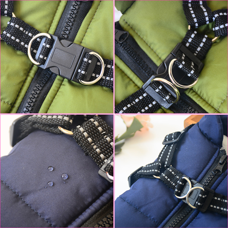 Waterproof Dog Clothes Winter Dog Coat With Harness Warm Pet Clothing Big Dog Jacket Chihuahua Labrador Coat Costume - Image 8