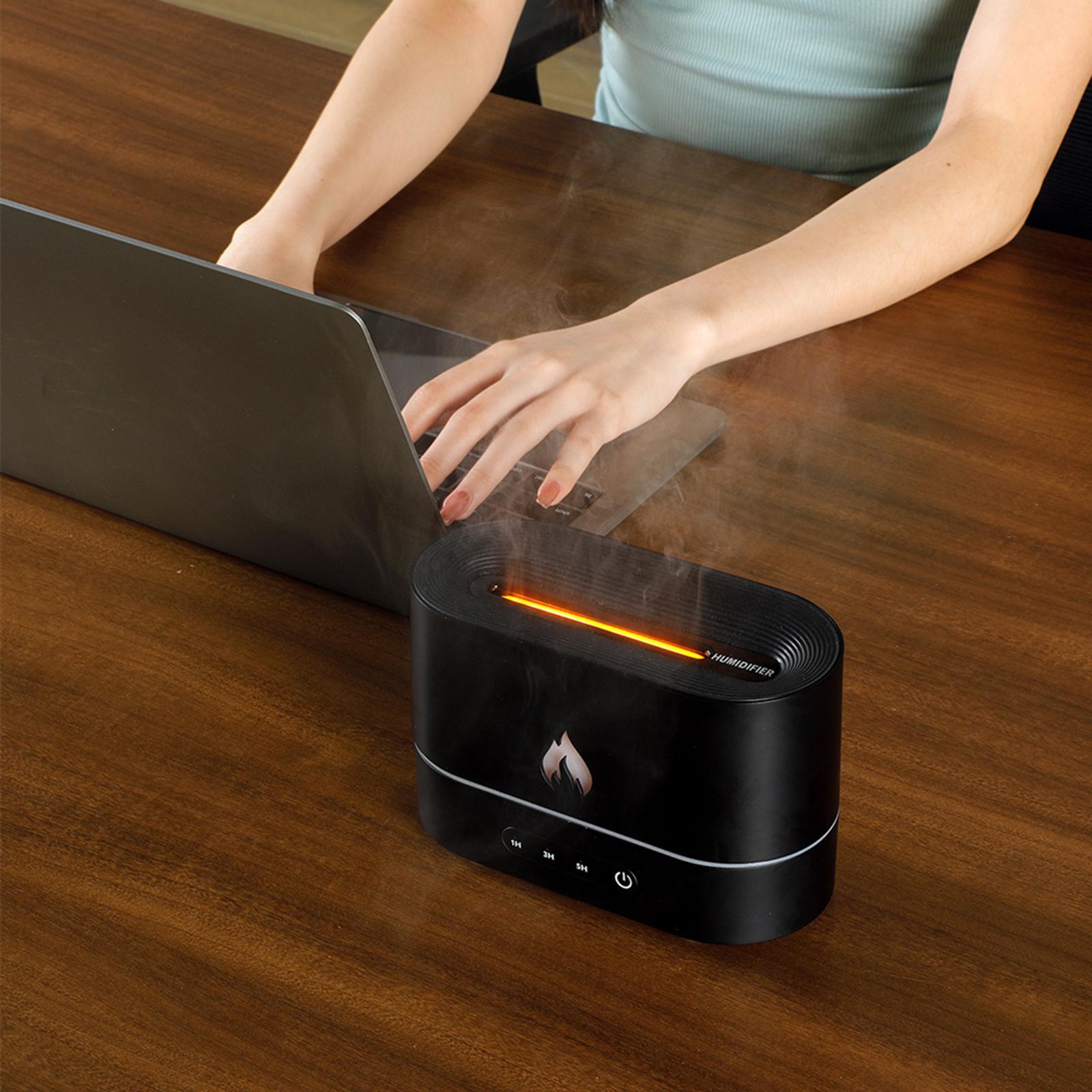 Siming Flame Aromatherapy Machine Home Bedroom Silent Atmosphere Light Humidifier Flame Diffuser Home Decor - Image 2