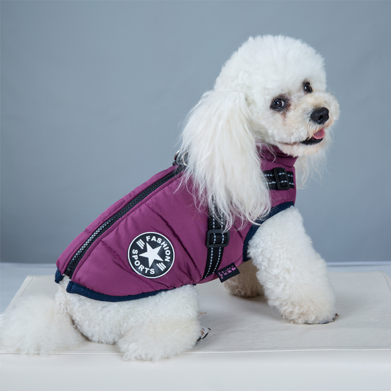Waterproof Dog Clothes Winter Dog Coat With Harness Warm Pet Clothing Big Dog Jacket Chihuahua Labrador Coat Costume - Image 5