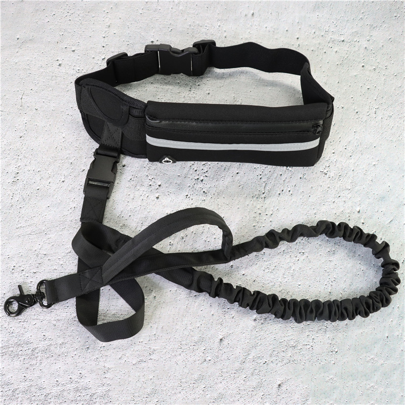 Hands Free Dog Leash Pet Walking And Training Belt With Shock Absorbing Bungee Leash For Up To 180lbs Large Dogs Phone Pocket And Water Bottle Holder - Image 4