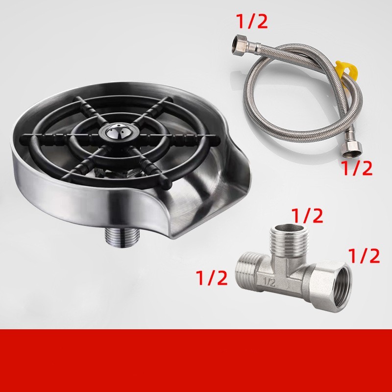 Small Sink Stainless Steel Faucet Household Automatic High Pressure Cup Washer - Image 10