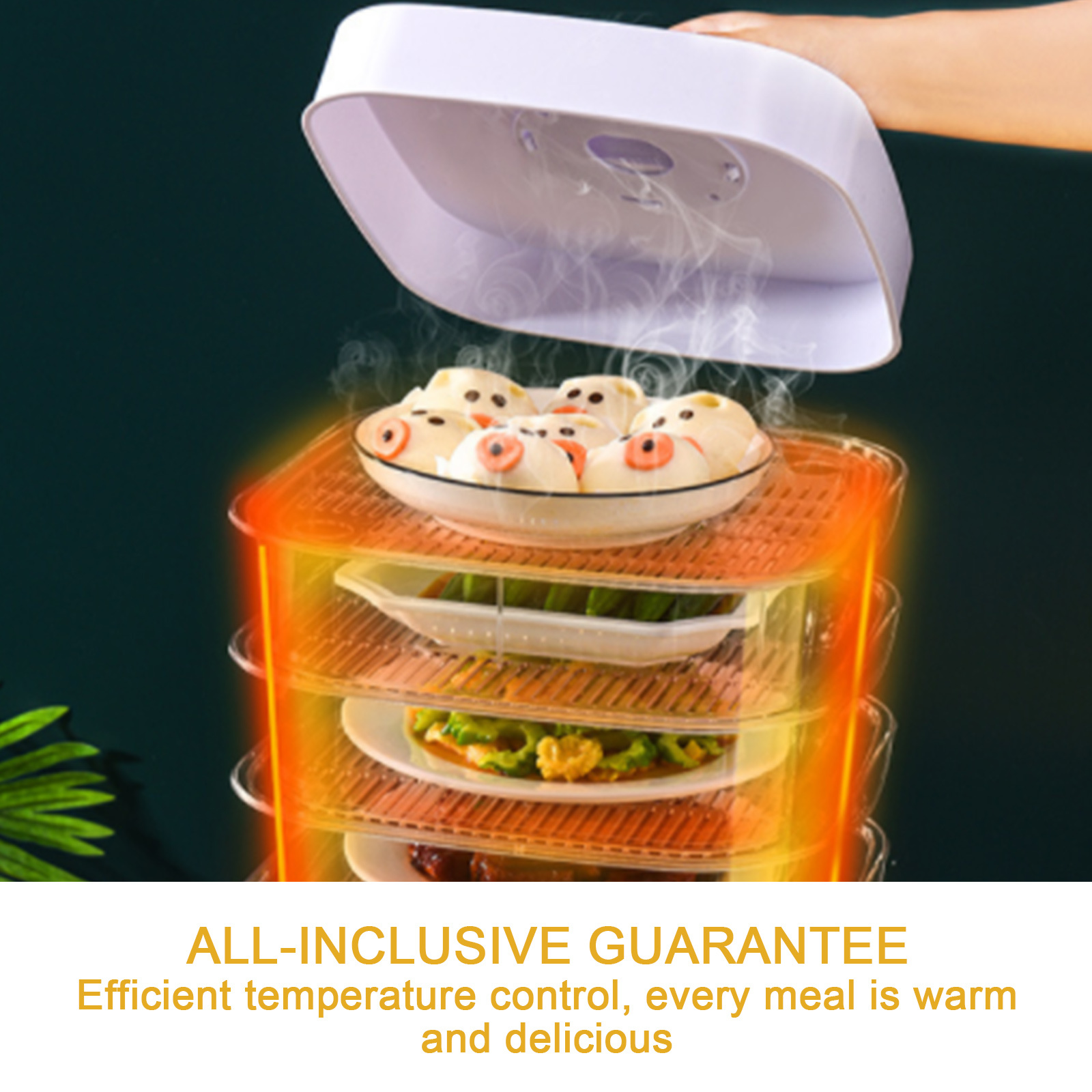 Multi-layer Dish Cover Heat Preservation Kitchen Cover Dining Table Leftover Storage Box Transparent Stack Cooking Hood Steamer - Image 2