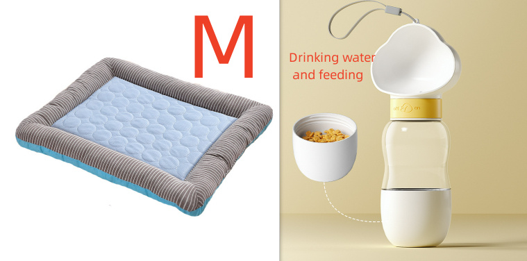 Pet Cooling Pad Bed For Dogs Cats Puppy Kitten Cool Mat Pet Blanket Ice Silk Material Soft For Summer Sleeping Blue Breathable - Image 9